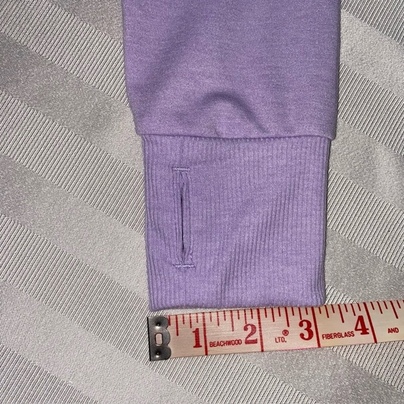 Eddie Bauer Kids Hooded Lavender Pullover L (14/16) Tulip Hem Thumb Holes - Picture 8 of 12